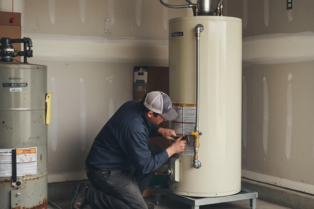 Water heater and shutoff valve replacement in Kyle