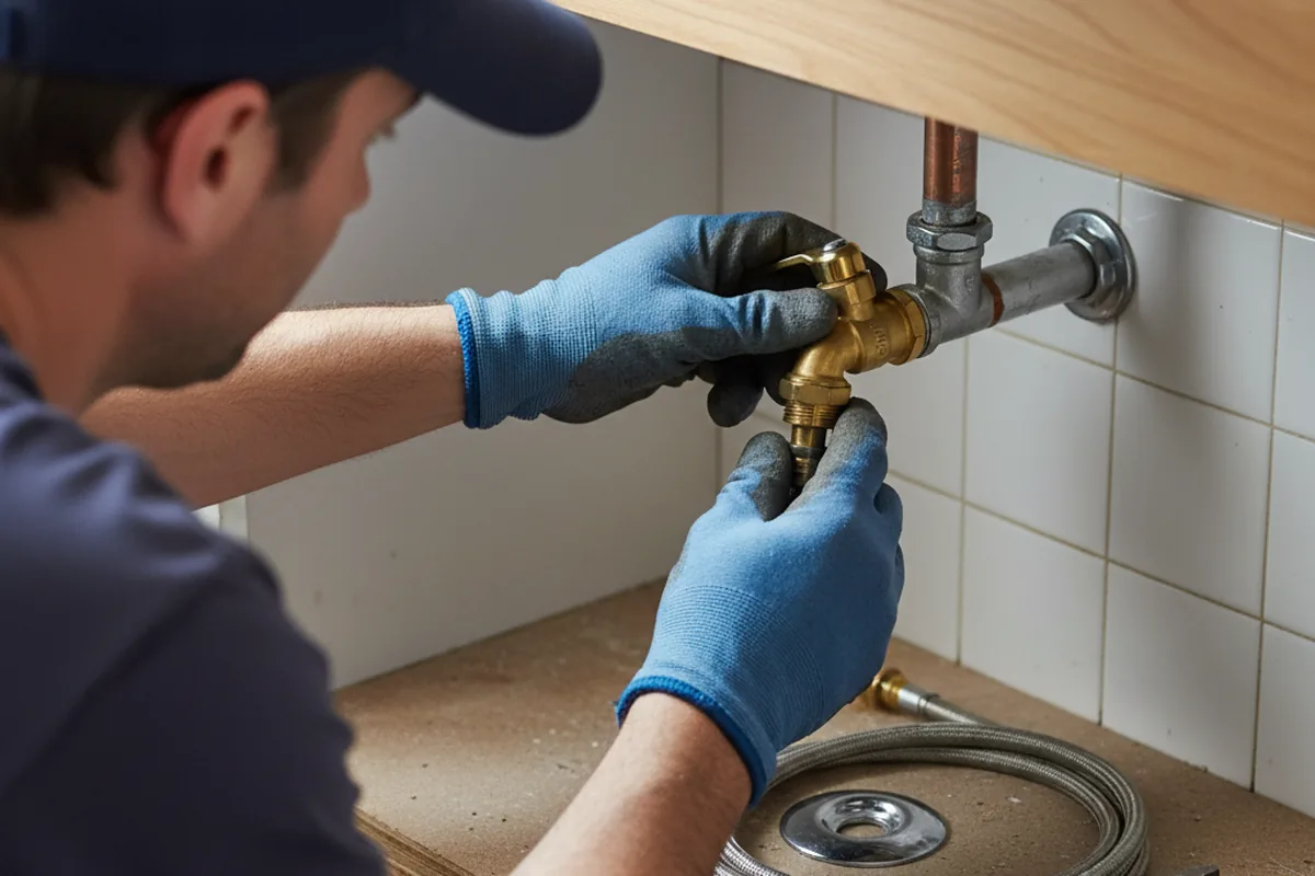Shutoff valve and fitting work during Faucet and Fixture Repair in Kyle